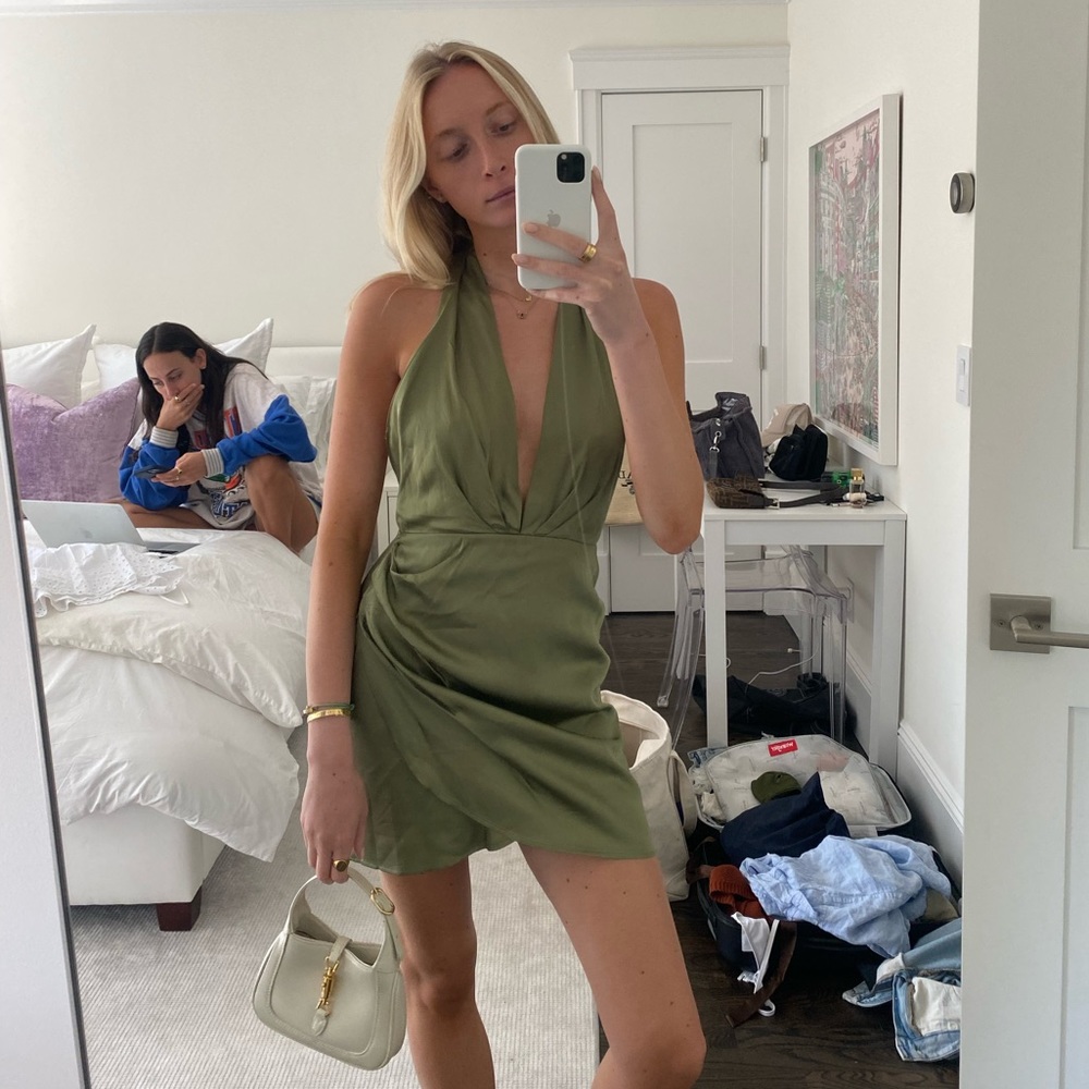 Zara Satin Effect Mini Dress - Picture 3 of 5